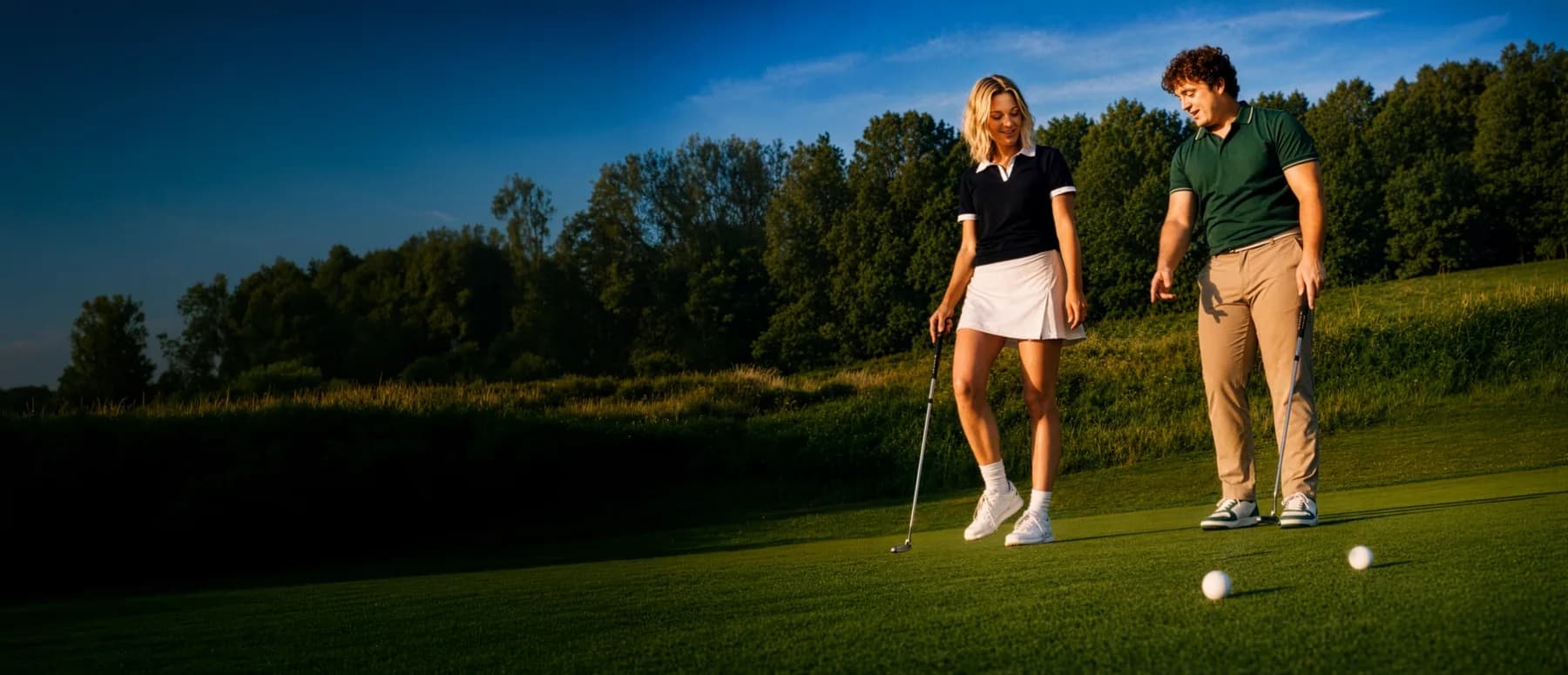 Golfers at a club
